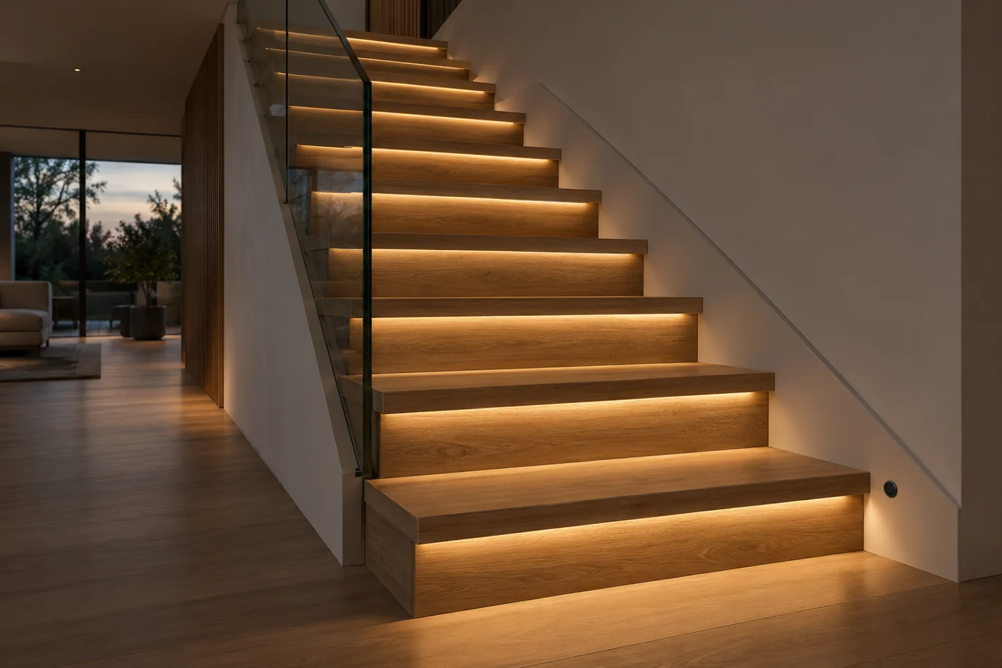 cascade motion sensor stairs application illustration