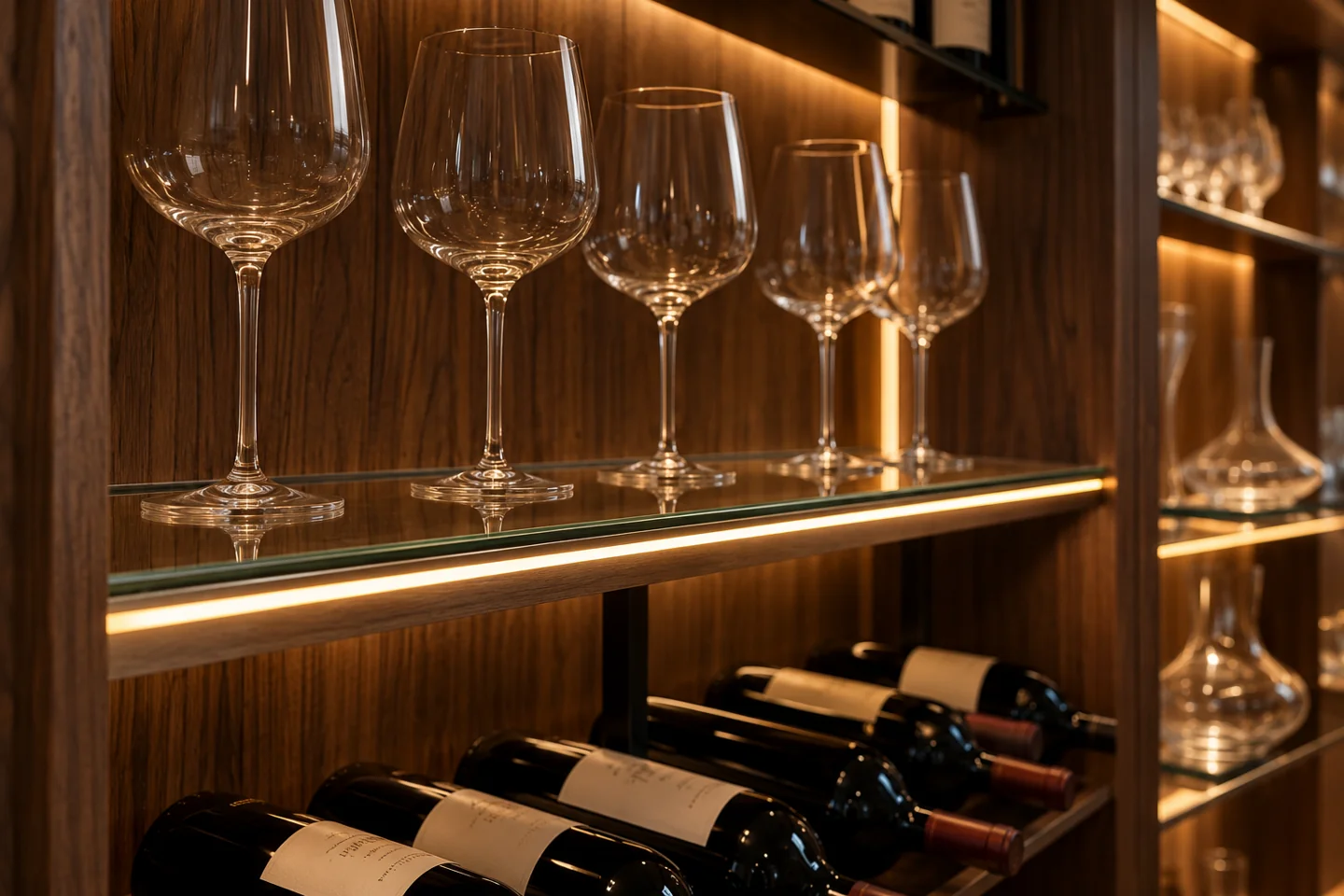 glass shelf edge lighting application illustration