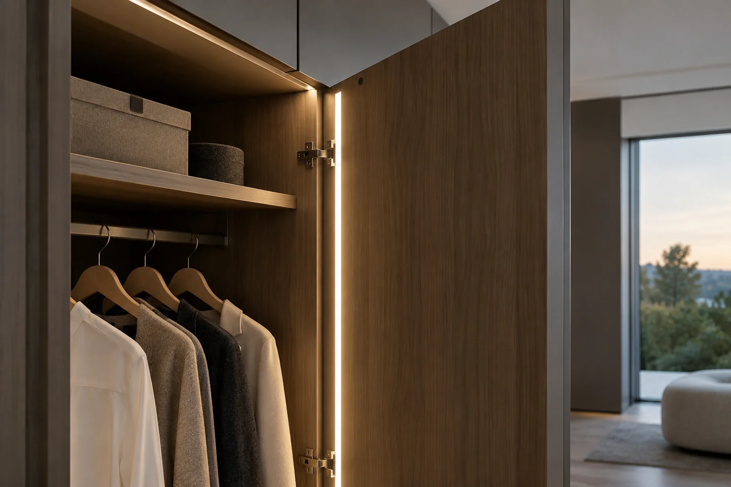 pir door sensor closet lighting application illustration