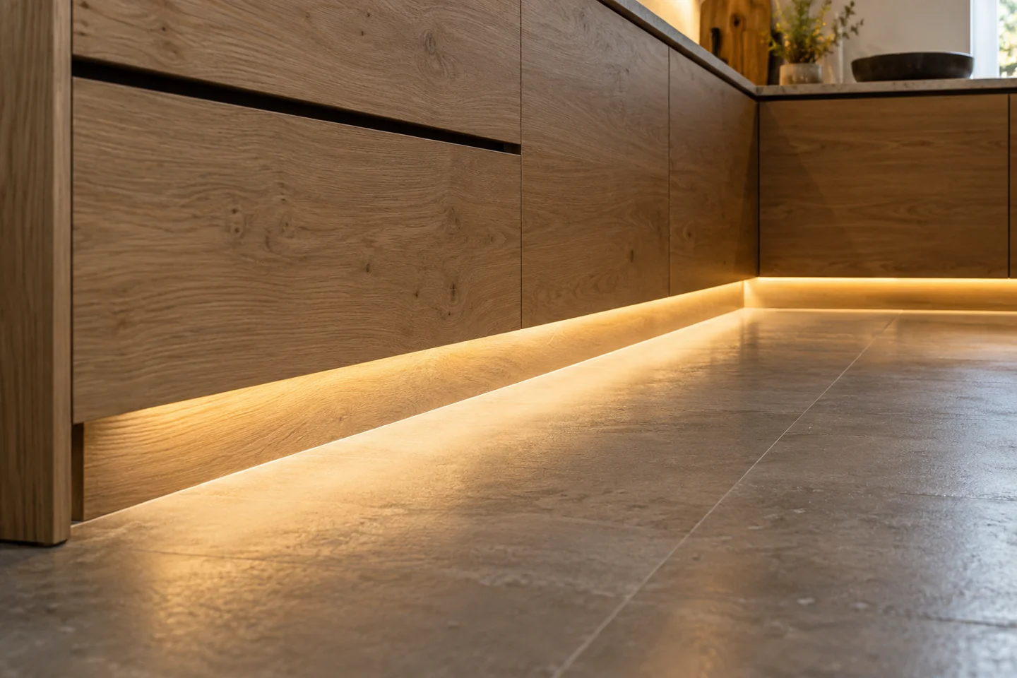 toe kick plinth lighting application illustration