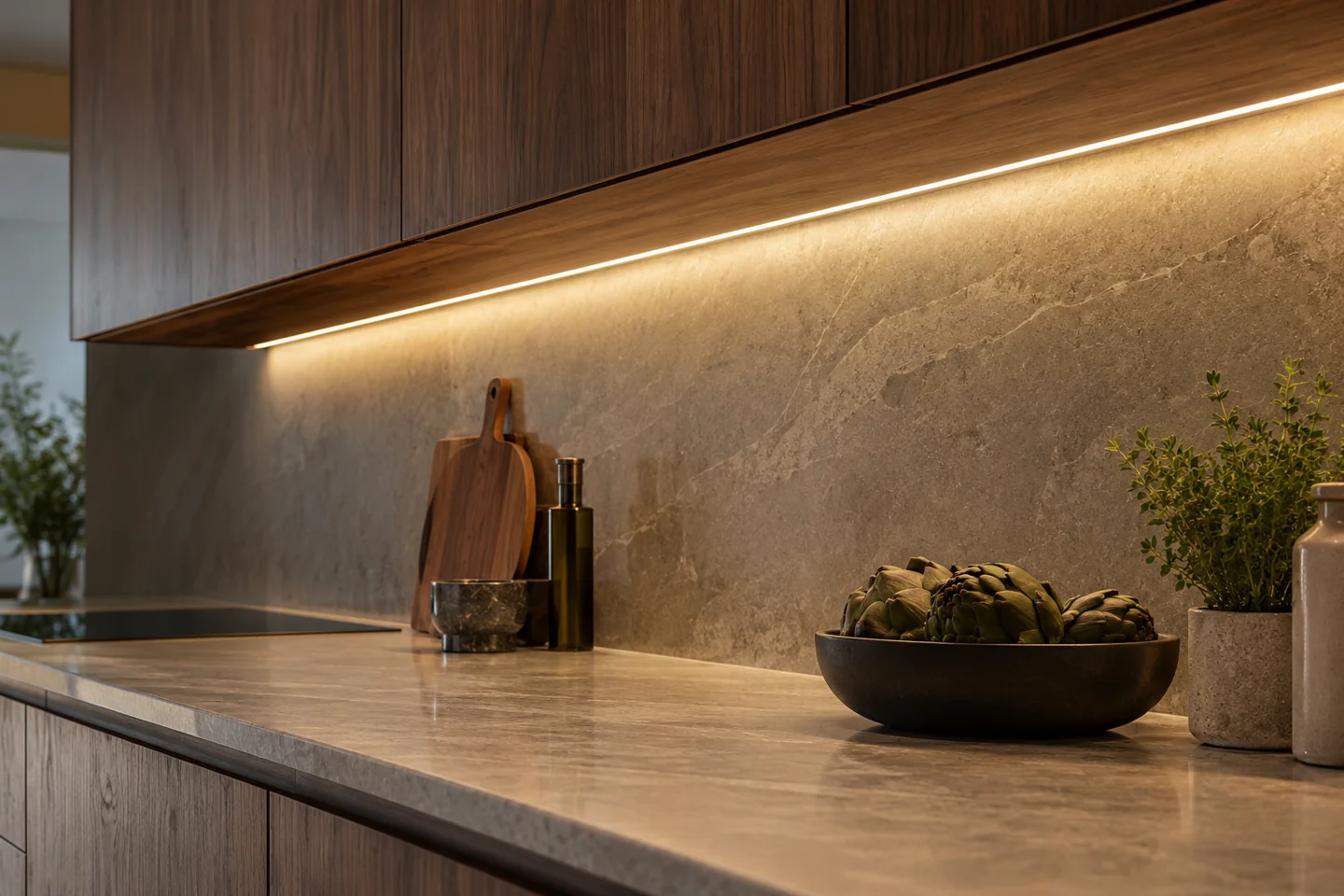 under cabinet task lighting application illustration