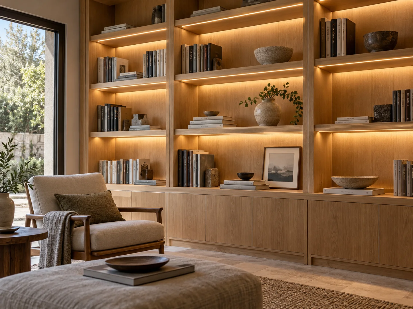 Shelving & custom joinery lighting application illustration