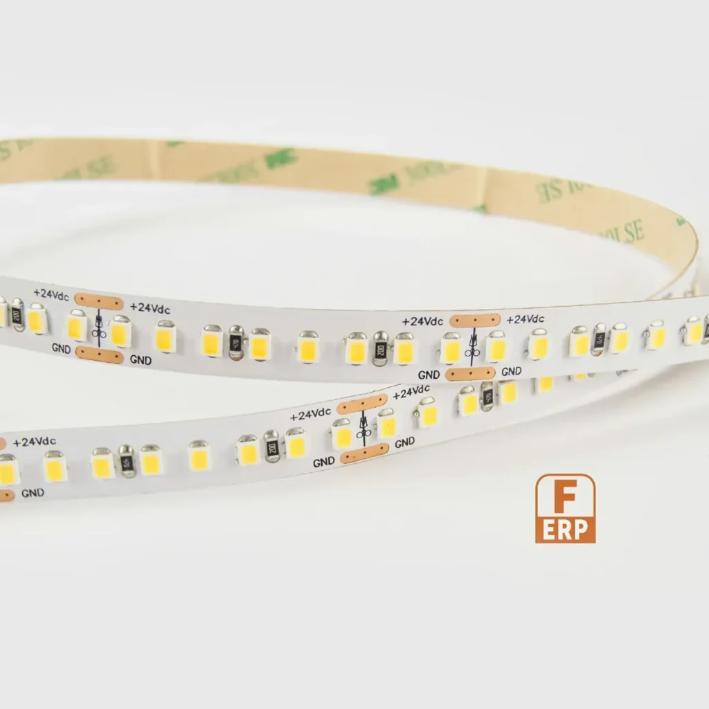 2835 High Efficiency 9.6W/M 8mm 130lm/W 80LEDs/M IP20 24V FR90
