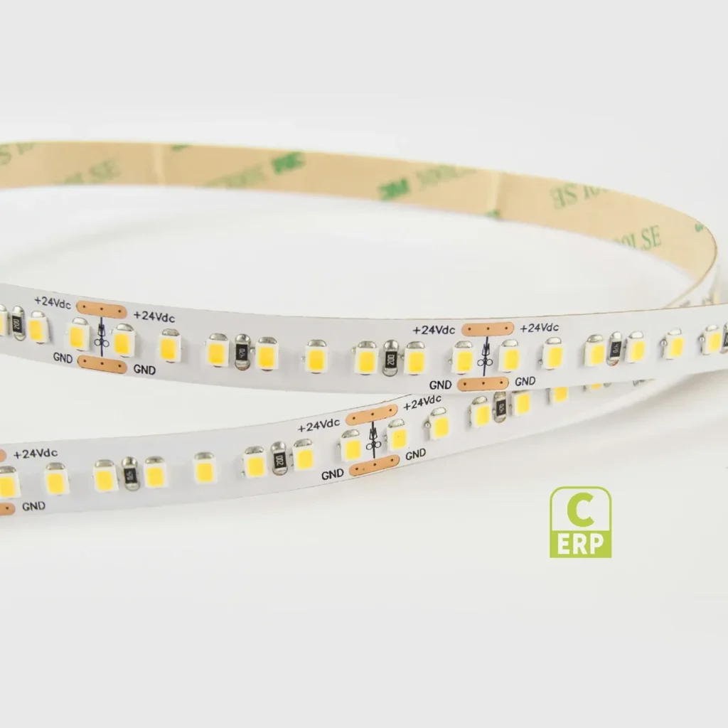 2835 High Efficiency 14.4W/M 8mm 180lm/W 160LEDs/M IP20 24V