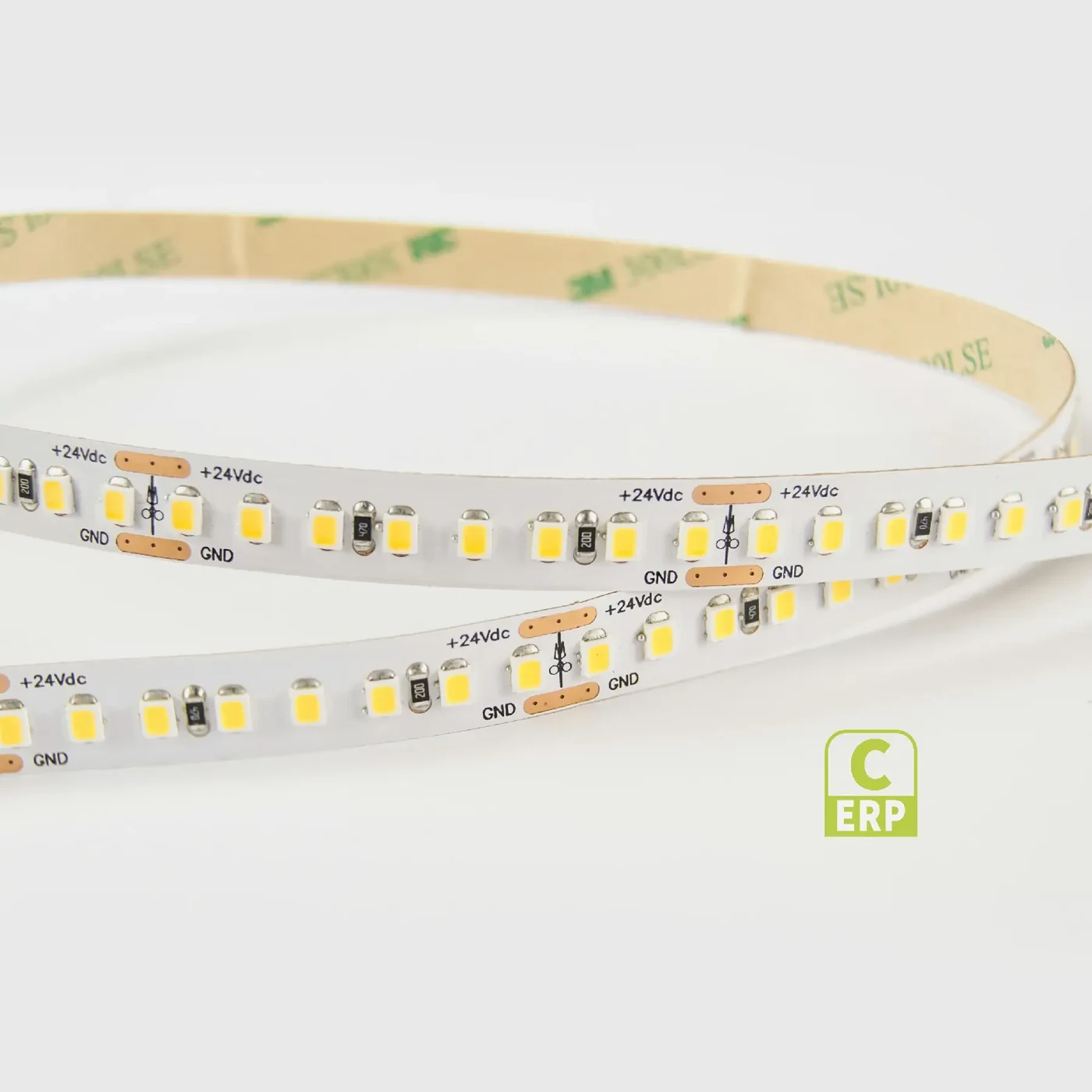2835 High Efficiency 9.6W/M 8mm 180lm/W 80LEDs/M IP20 24V